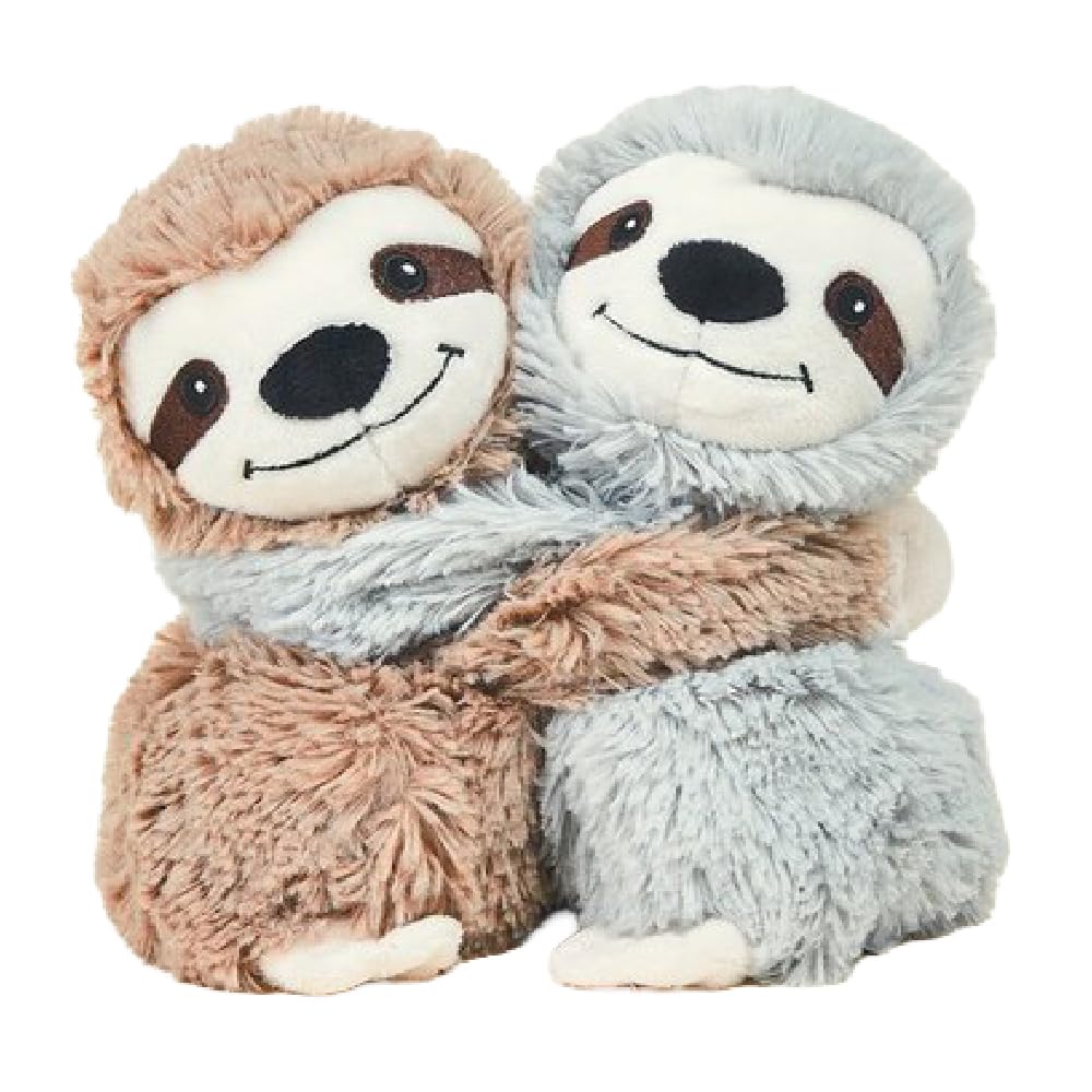 Warmies Warm Hugs Sloth Heat Pad, Microwavable Plushie, Lightly Scented with French Lavender, Heatable Cuddly Sloth for Anxiety and Pain Relief