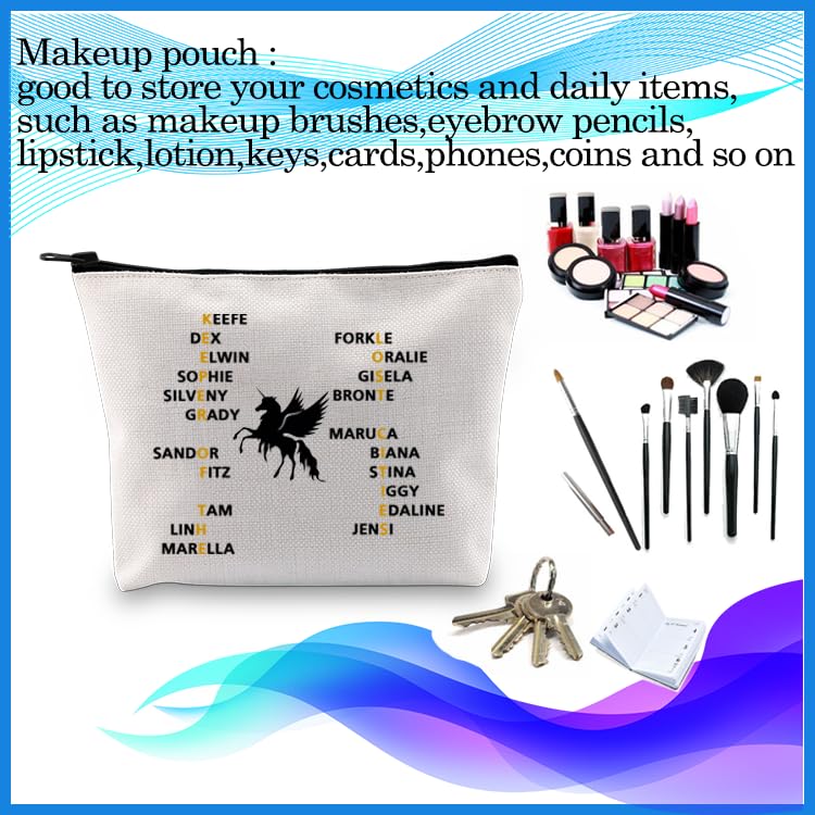 PXTIDY Team Foster Kee-fe Makeup Bag Keeper of The Lost Cities Characters Cosmetic Bag KOTLC Novel Inspired Bookish Gift - Image 3