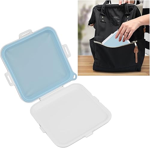 Miniatura 3 de Recipientes para sándwich para lonchera, caja de almacenamiento de alimentos, caja de almuerzo para sándwiches (azul)