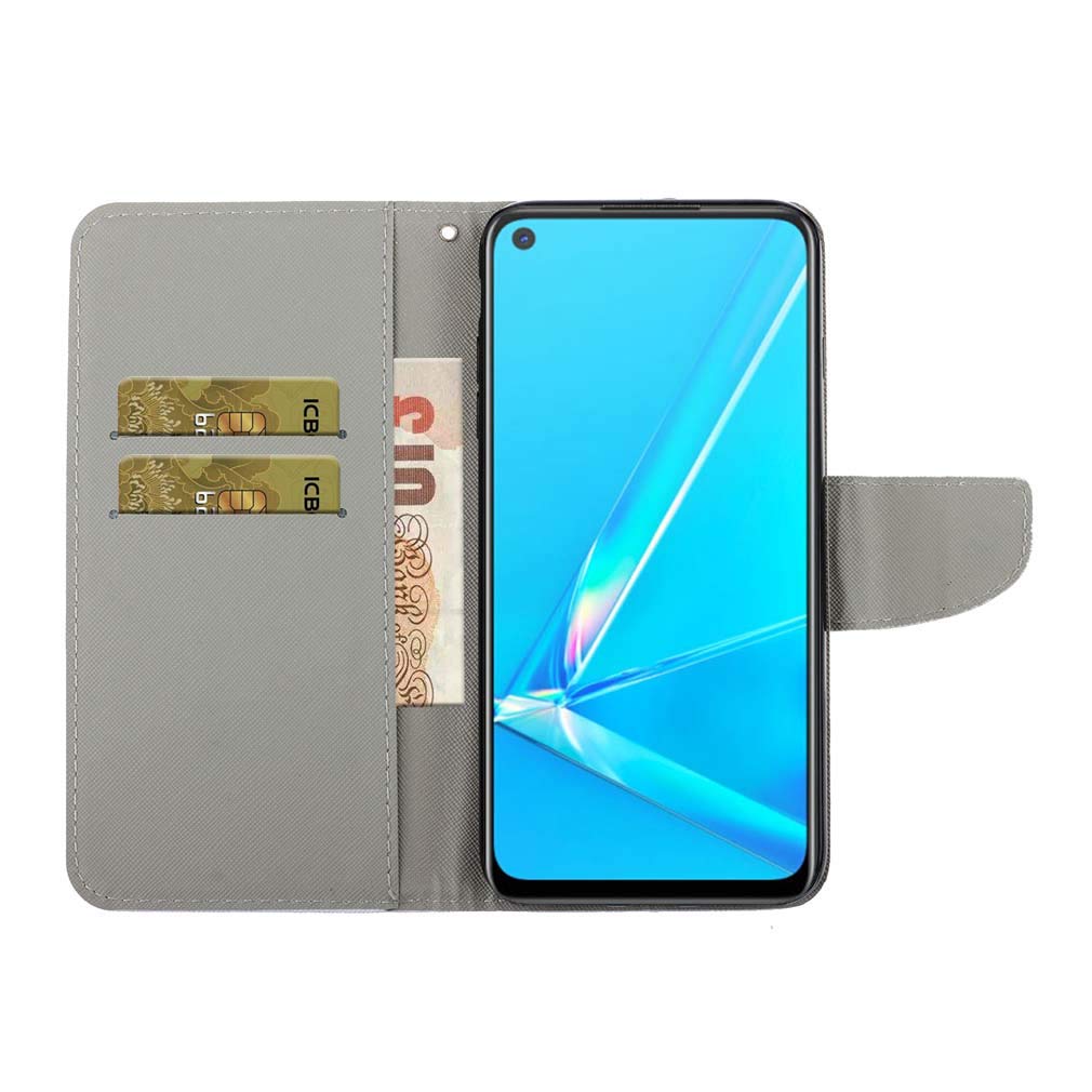 Custodia Portafoglio In PU Con Disegno Estate Spiaggia Per OPPO A92/A52/A72 4G - Flip Cover Magnetica - 2