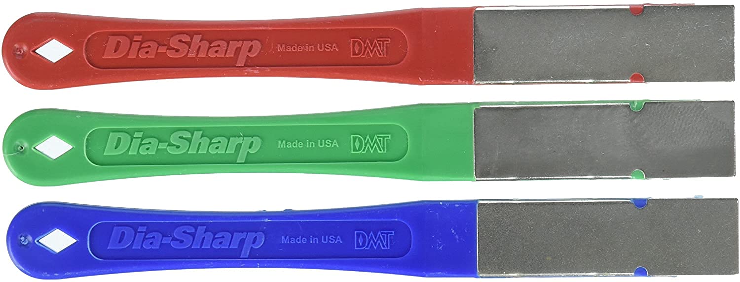 DMT Dia-Sharp Mini-Hone Kit, set de 3 affûteurs diamant à 3 granulométries, 6,35 cm / 2,5 pouces, D2K
