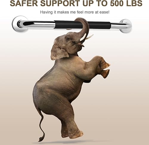 Miniatura 2 de Paquete de 2 barras de agarre para ancianos para pared de 16 pulgadas, aptas para tachuelas, barras de agarre antideslizantes para ducha de baño