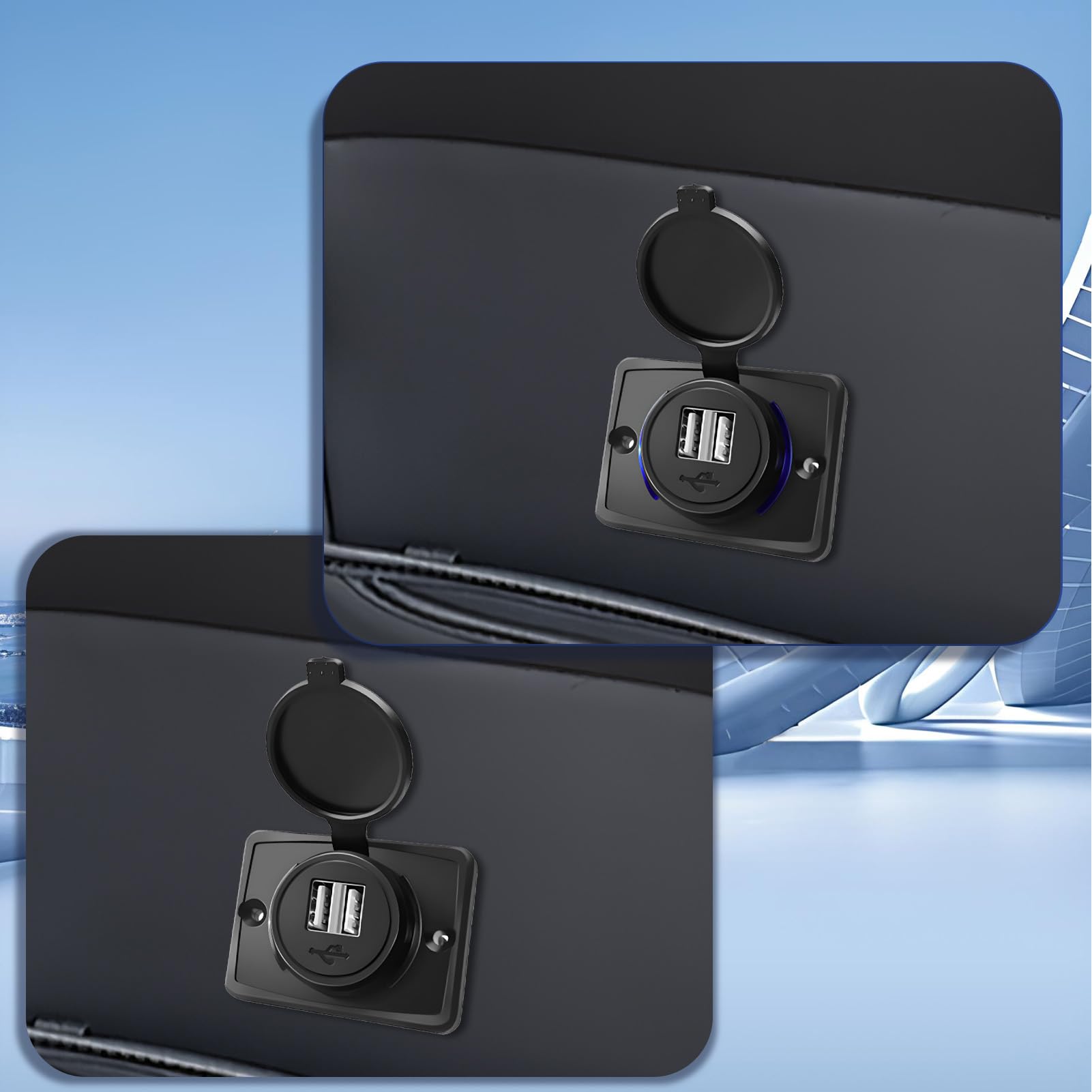 VOBOR 3.1a Presa Per Caricabatteria USB Per Auto, Presa Per