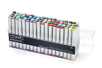 Amazon.co.jp: Too コピック スケッチ 72色 Bセット : 文房具