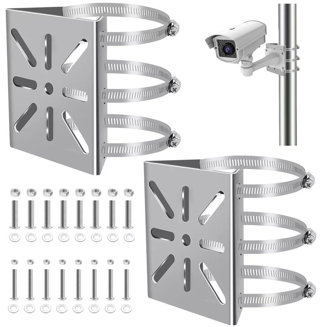 2 Sets Mast Mount for Surveillance Camera Vertical Pole Mount Camera Mount