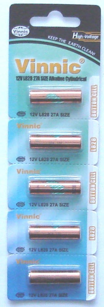 Vinnic 27A L828-C5 Specialist 12 Volt Alkaline Batteries 5 Pack