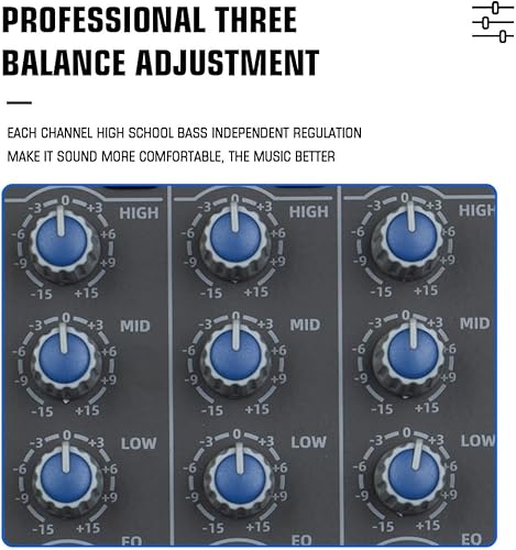 Miniatura 3 de Weymic Mezclador profesional de la serie B para grabación de DJ Stage Karaoke aplicación de música con unidad USB para entrada de grabación de