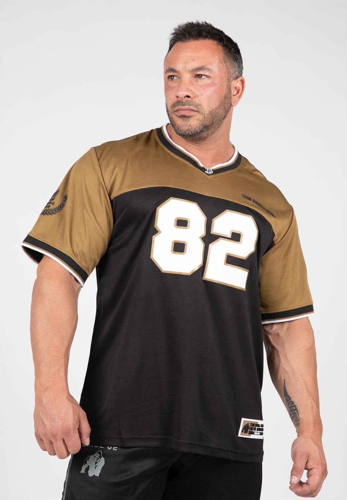 GORILLA WEAR Trenton Football Jersey - Nero/Bianco