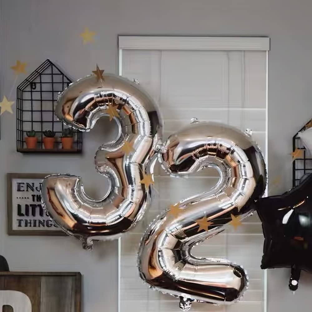 Foil Globo Número 5 Azul 40" (101cm), Inflable Helio o aire, Gigante Numeros 0-9, 10-19, 20-29, 30-100, Grande Globos Decoración para La Boda Aniversario y Cumpleaños Fiestas — view 464