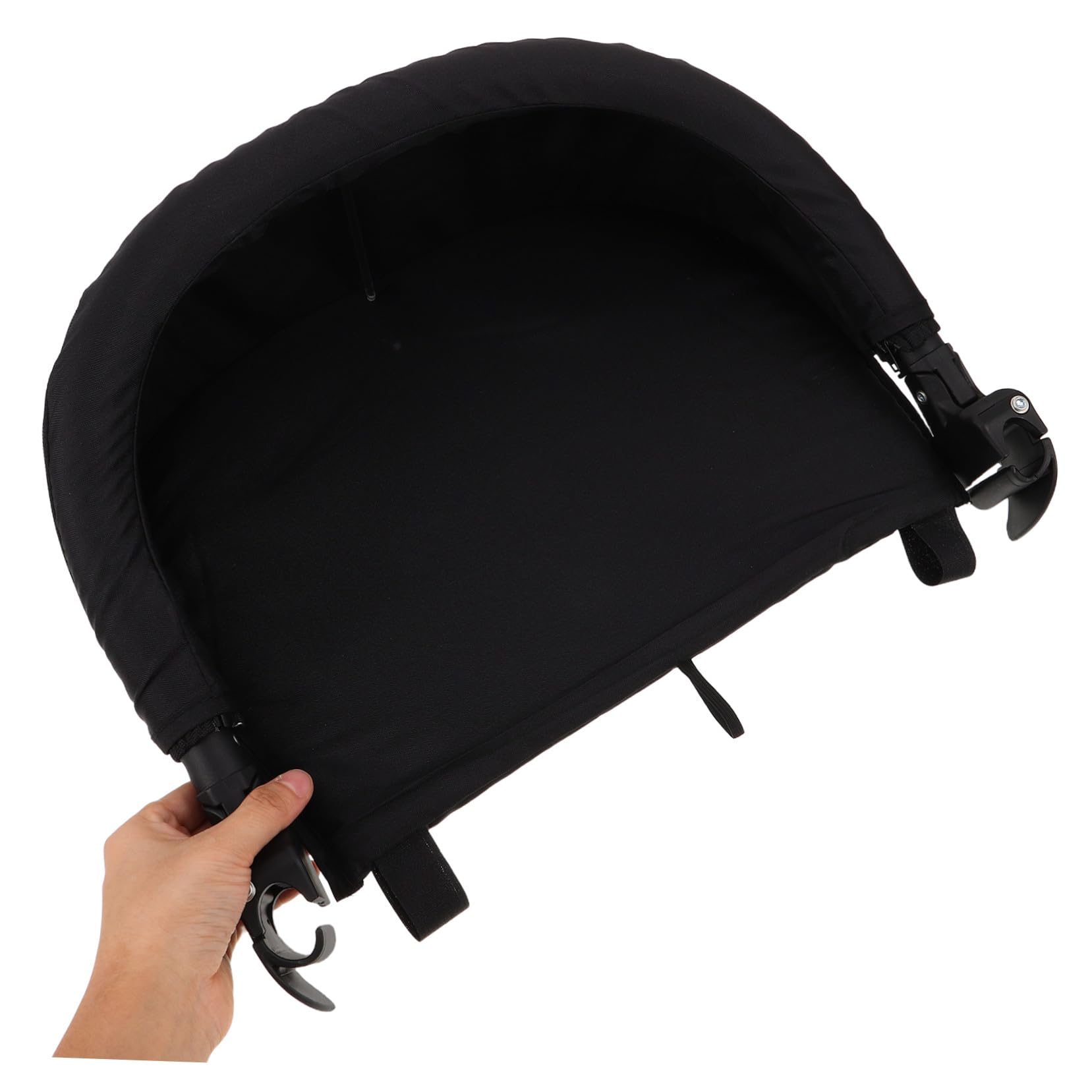 Reposapiés Plegable para Cochecito Infantil Ajustable Negro