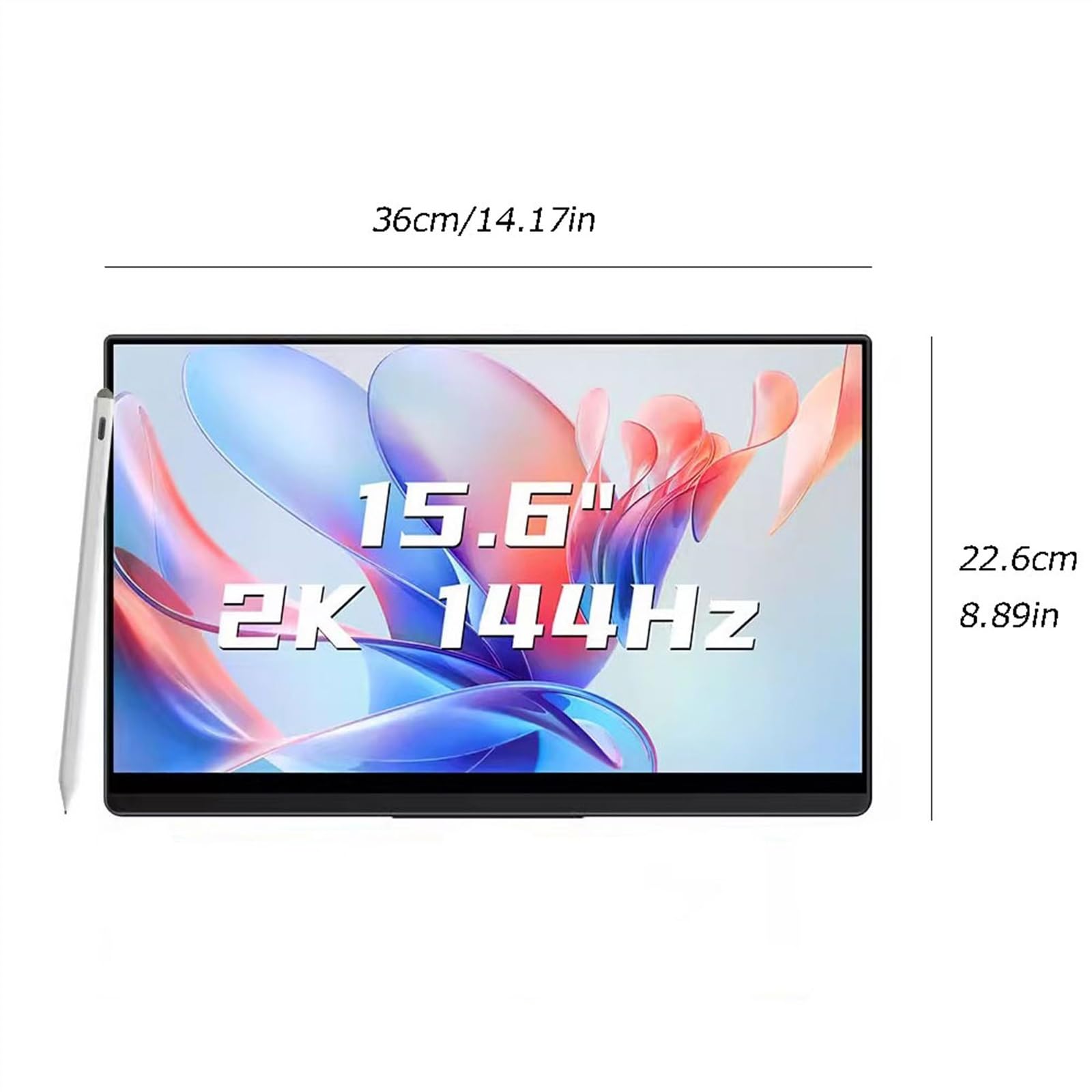 Schermo esterno for telefono cellulare IPS 2K 144HZ da 15,6 pollici secondario multifunzionale Touch Screen di espansione for laptop Monitor for macchina gioco Monitor per Smart Working