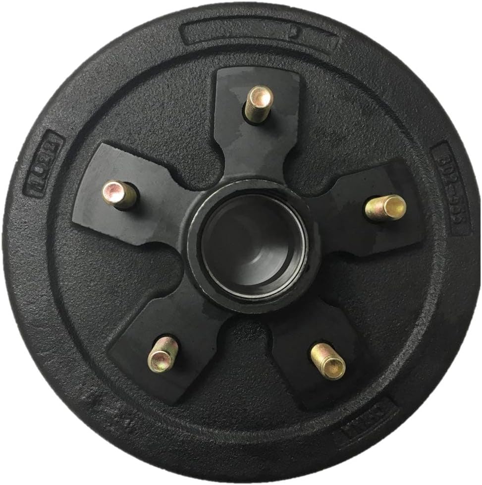 10" Brake Drum (BD-555-17) for 3,500 Lbs (3.5K) Trailer Axles; 5 Bolt on 5.5"; 1/2-20 Press in Studs