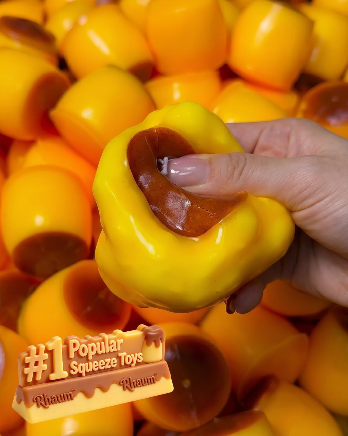 Photo 1 of 1PCS Rhaum Caramel Pudding Stress Ball Squishy