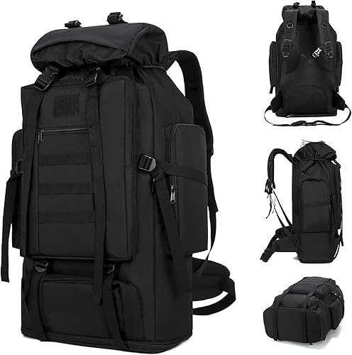 Mochila de senderismo para hombre, mochila grande del ejército, mochila táctica militar para viajes al aire libre, campamento, Hoja de arce