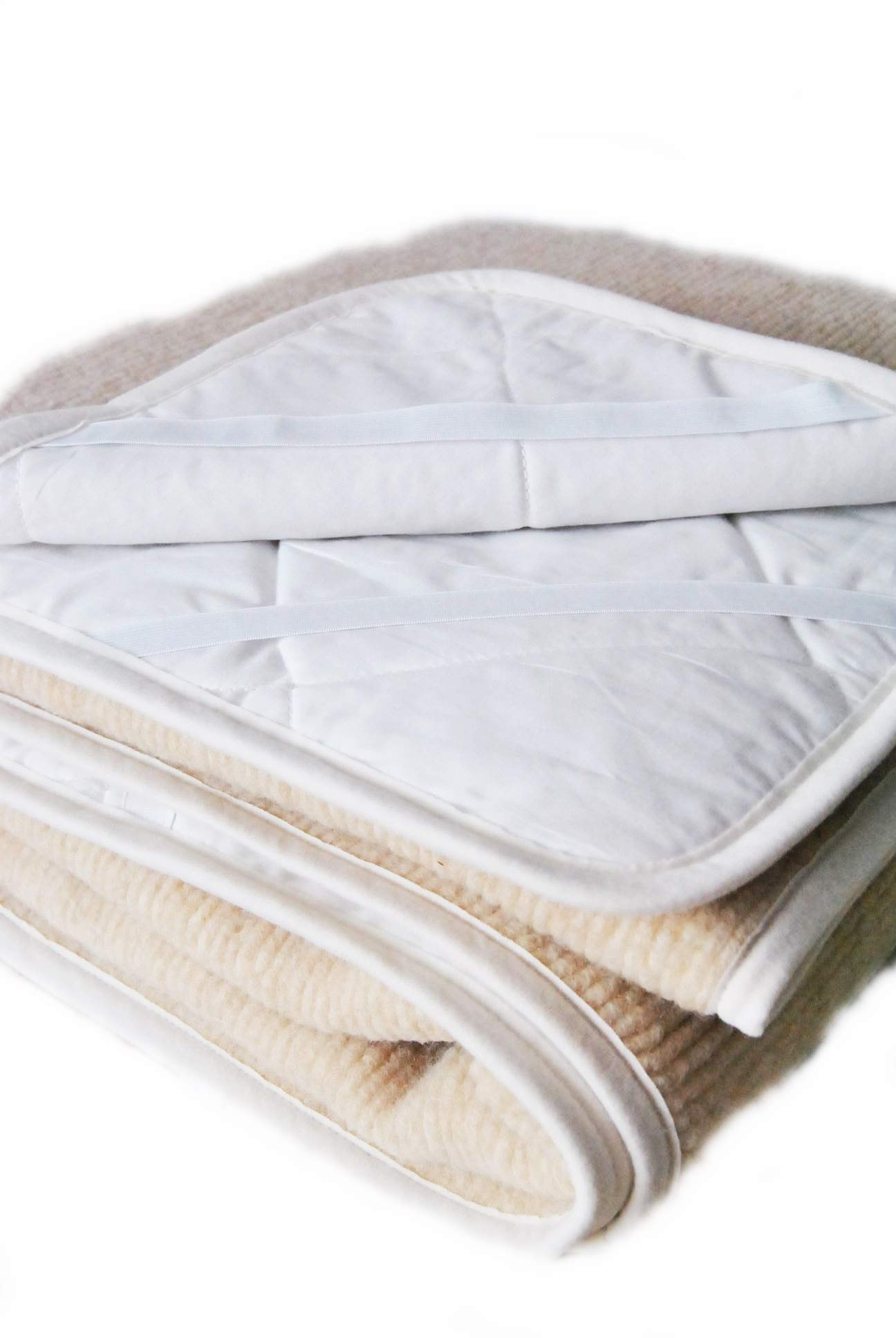 Unterbett Schurwolle Wolle Matratzenauflage Matratzenauflage Bettauflage Schonbezug Bettlakenspanner (60 x 120 cm)