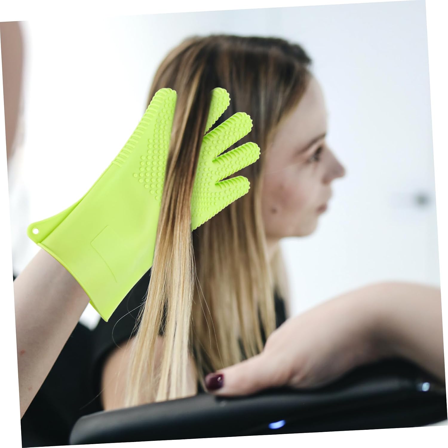 Silicone Gloves for Cooking Grilling and Hair Styling Extra Thick BBQ Mitts Raised for and Insulation for