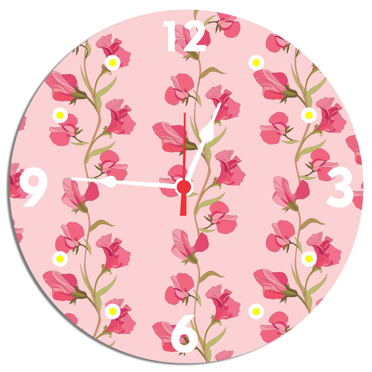 Buy Morden Karidar Round Wall Clock for Living Room, MDF Wood Quartz