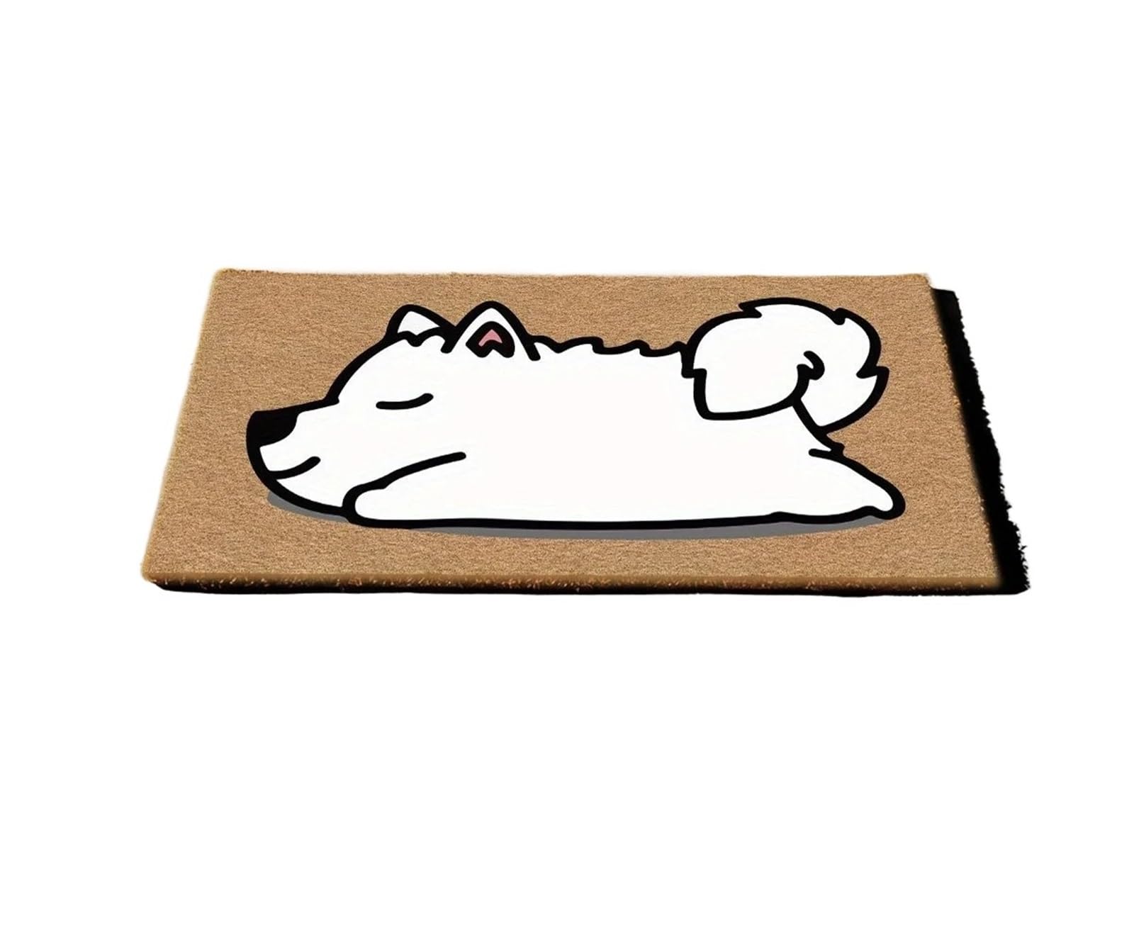Felpudos Decorativos Felpudo de entrada con estampado perro durmiendo lindo | Alfombra antideslizante de fibra de coco for baño, cocina, varios tamaños(120x160cm)
