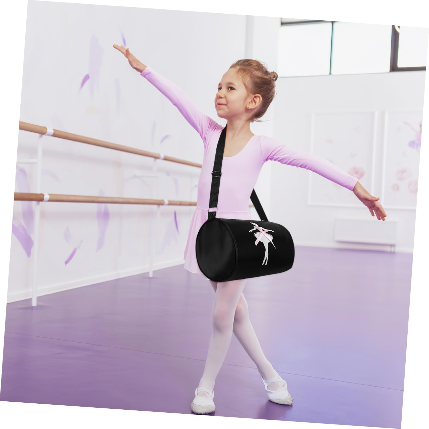 VALICLUD Sacoche de Danse pour Fille Noire en Tissu Oxford, Bandoulière