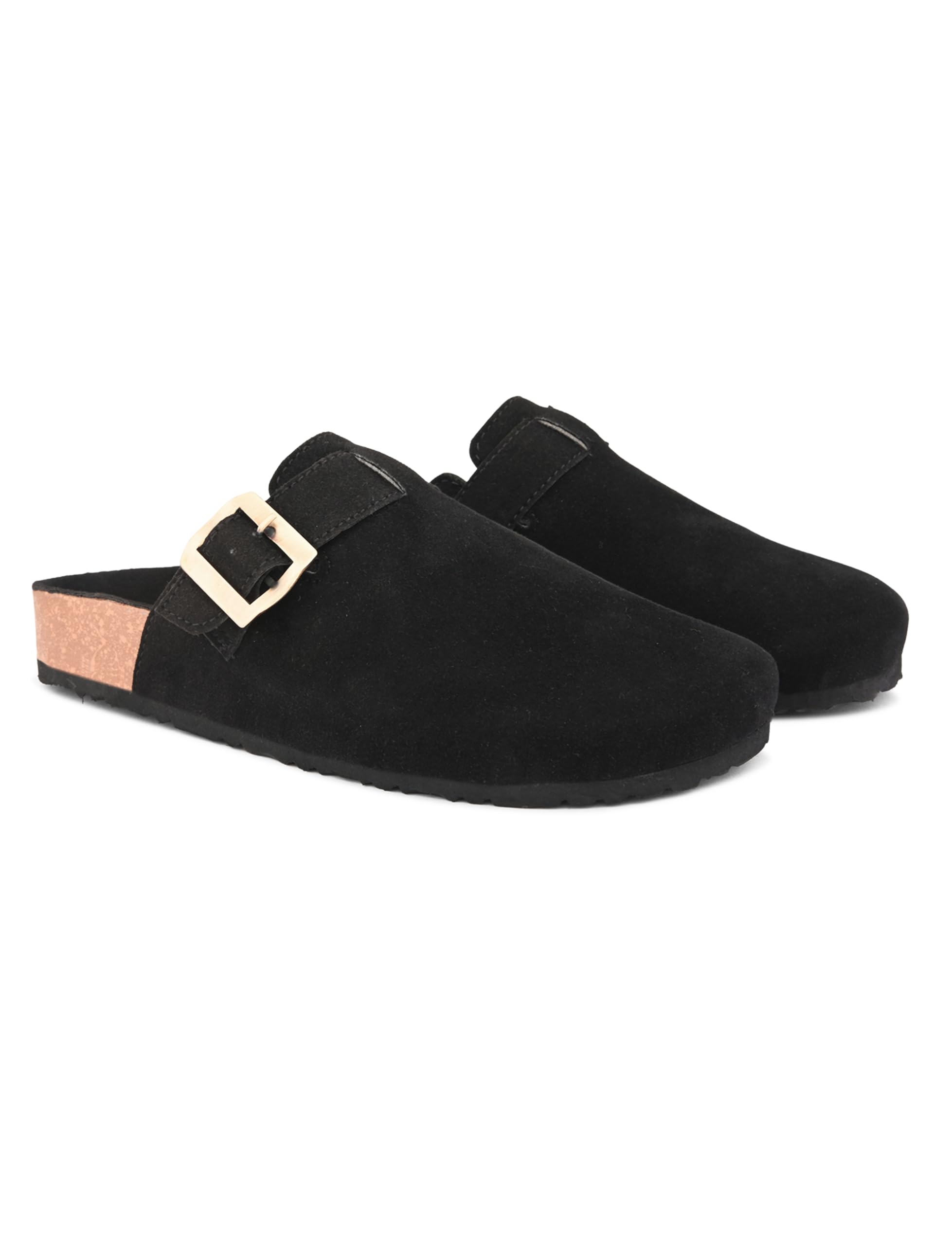 stanphord Womens slayslip Mules Slip-On Suede Back Open Casual Shoes Cork Sandals for Girls & Ladies | Easy to Wear Perfect for Casual, Ethnic, Business Wear-picture-47