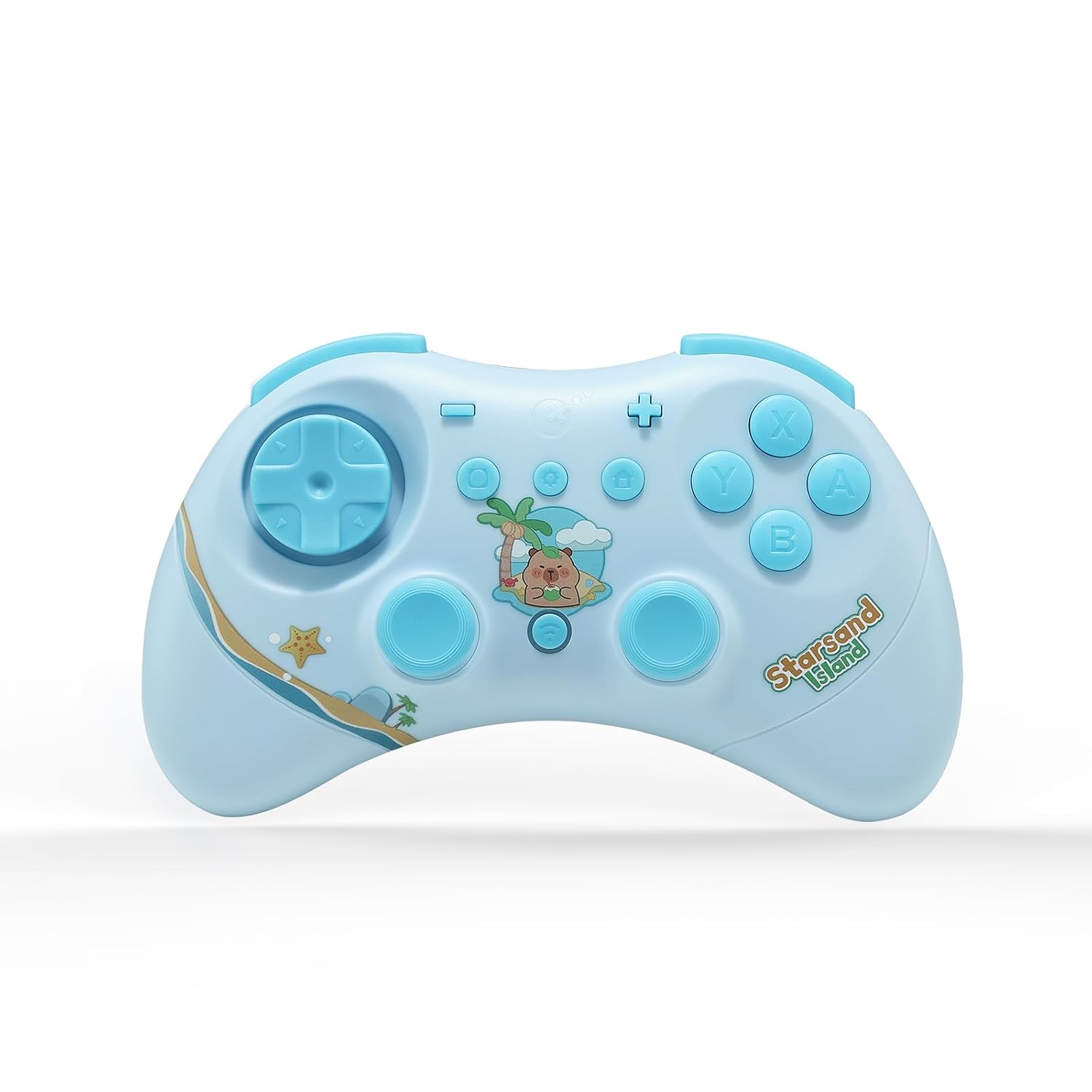 GuliKit Elves 2 Bluetooth Game Controller for Switch 1/2,PC & Android | Anti-Drift Hall Effect Joysticks Gamepad,1000Hz Polling Rate,Switch Wake-up,Gyro & Turbo, Compact【Starsand Island Edition】
