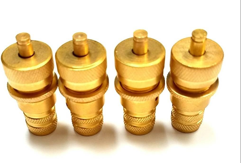 Direct Igniter 4 Adjustable Brass Tire Deflators 6-30 PSI (Set of 4) Instructions and Case (4x4 Offroad Dunes Sand Jeep)