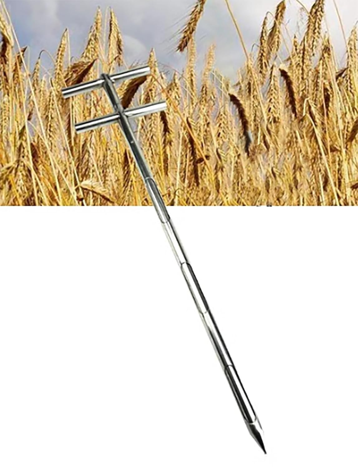 inless Sam9in Stahlkornsonde für Zement und Dünger Pulver Probenahmeröhrchen & vielseitige Sonde für genaue Aushärtung & mehrfache