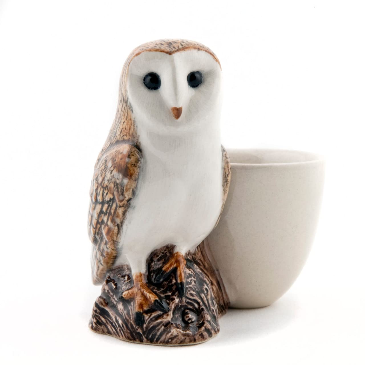 Avasee Colored Quail Ceramics Barn Owl Egg Cup