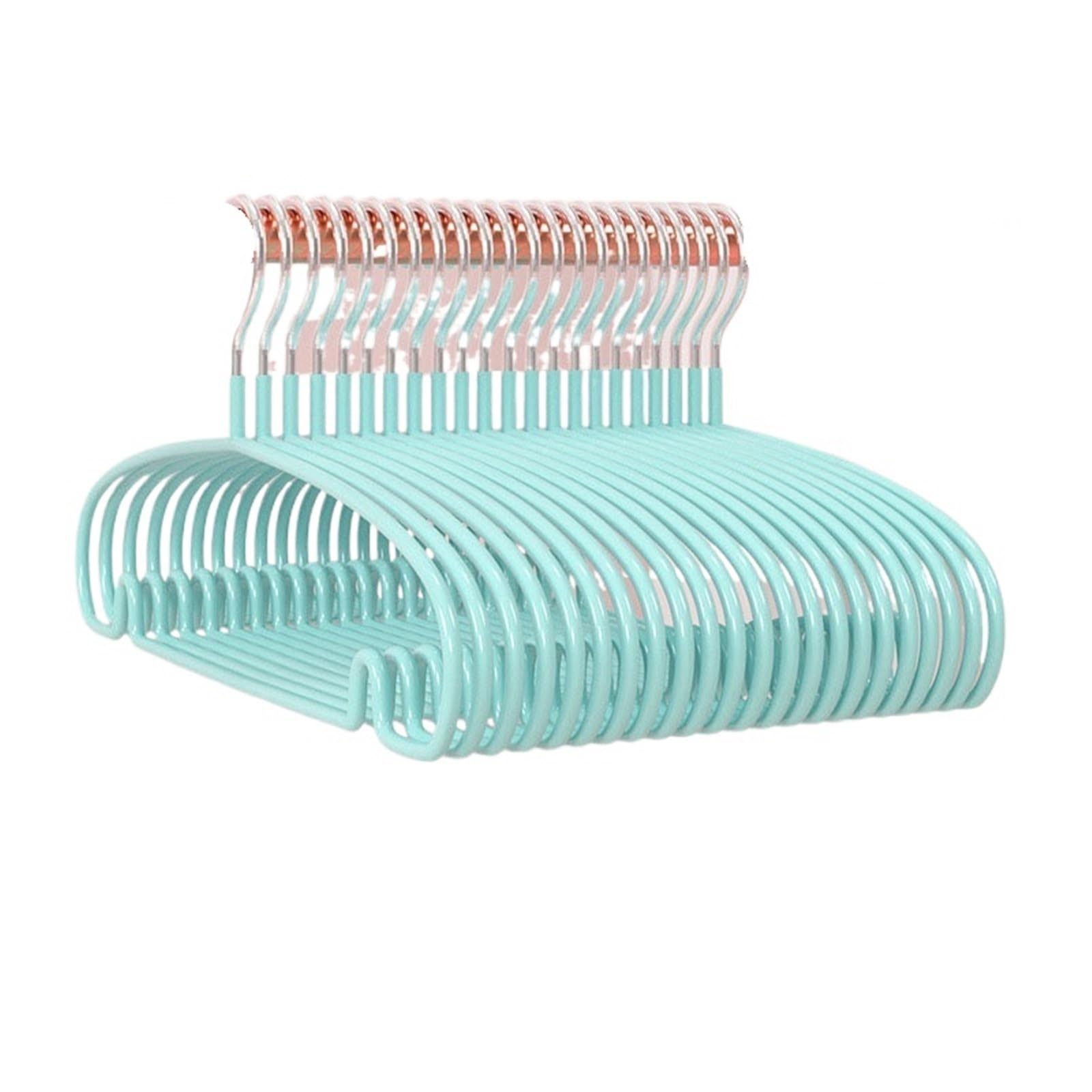Clothes Hangers Hangers 10pcs Non-Slip Coated Metal Thicken No Trace Hanger For Clothes Suit Coat Shirt Jacket Hanging With Round Notches(Color 02)