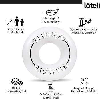 Amazon.co.jp: Loteli Brunette Pool Float: Black and White Swim