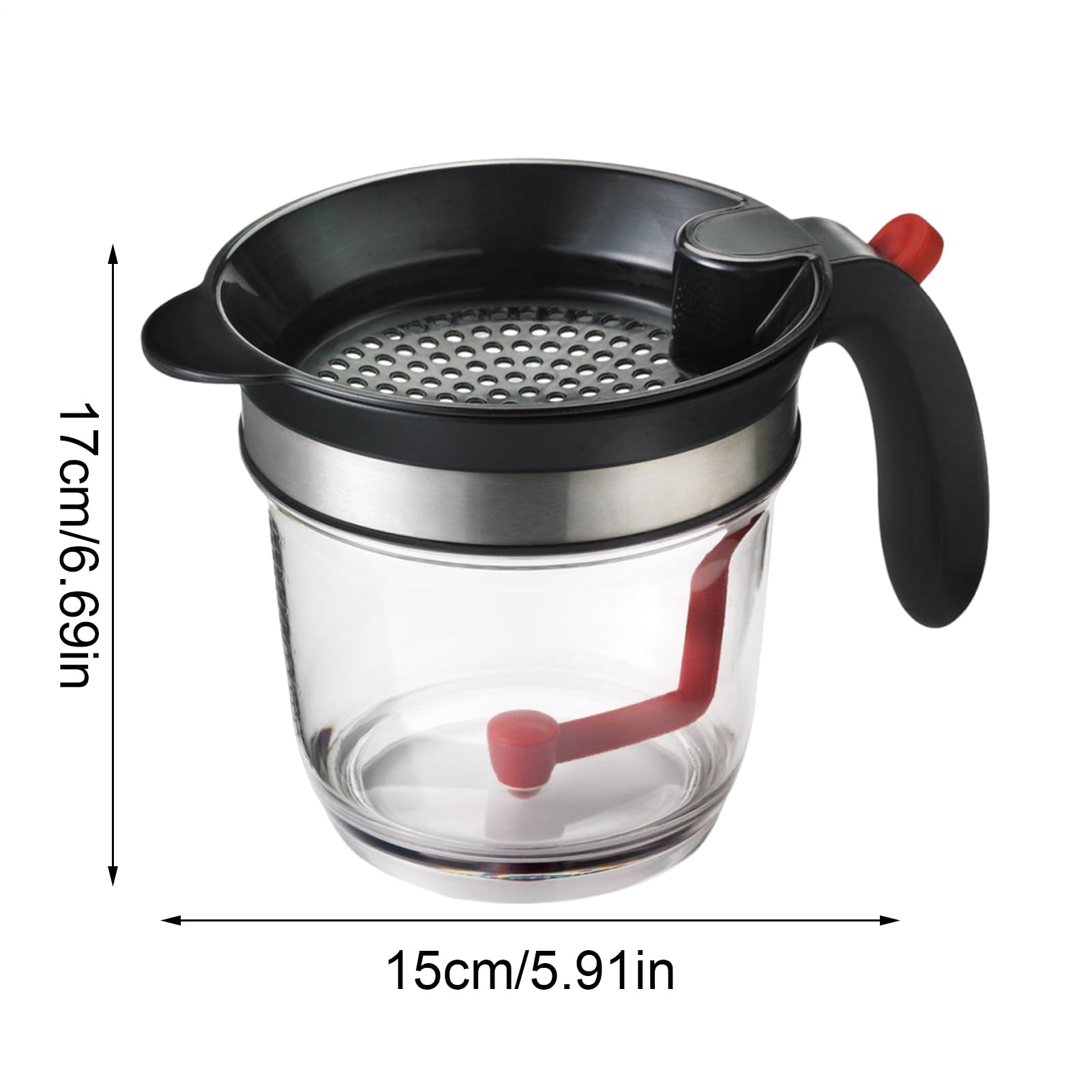 Separatore di grasso per salse, 1 l, per cucina, chef, carne, zuppa, olio, frittura, barbecue, cibo