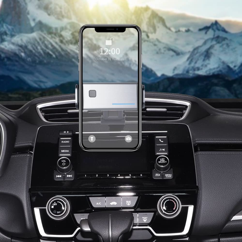 Kucok Car Phone Mount Fit for Honda CRV Hybrid 2017-2021,Hands Free Phone Holder Mount Dashboard Auto Lock Car Bracket Air Vent [Thick Case & Big Phones Friendly],Car Phone Stand for iPhone 12/13