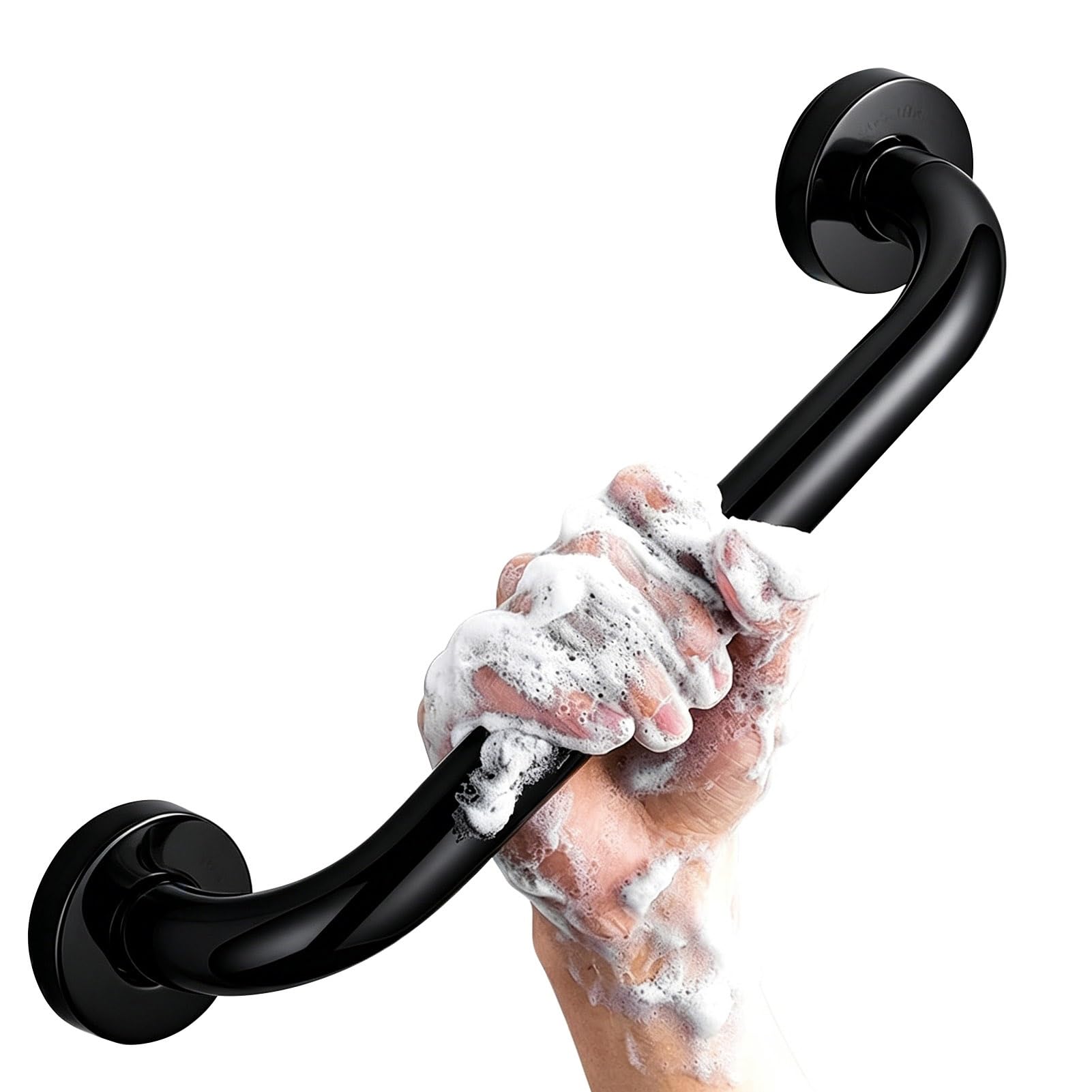 Uchwyty zewnętrzne — czarny srebrny Poręcz ze stali nierdzewnej Poręcz antypoślizgowa do łazienki wewnętrznej Ramiona prysznicowe Poręcz 30 cm 50 cm 60 cm 80 cm 120 cm 1,5 m(Czarny,100cm)