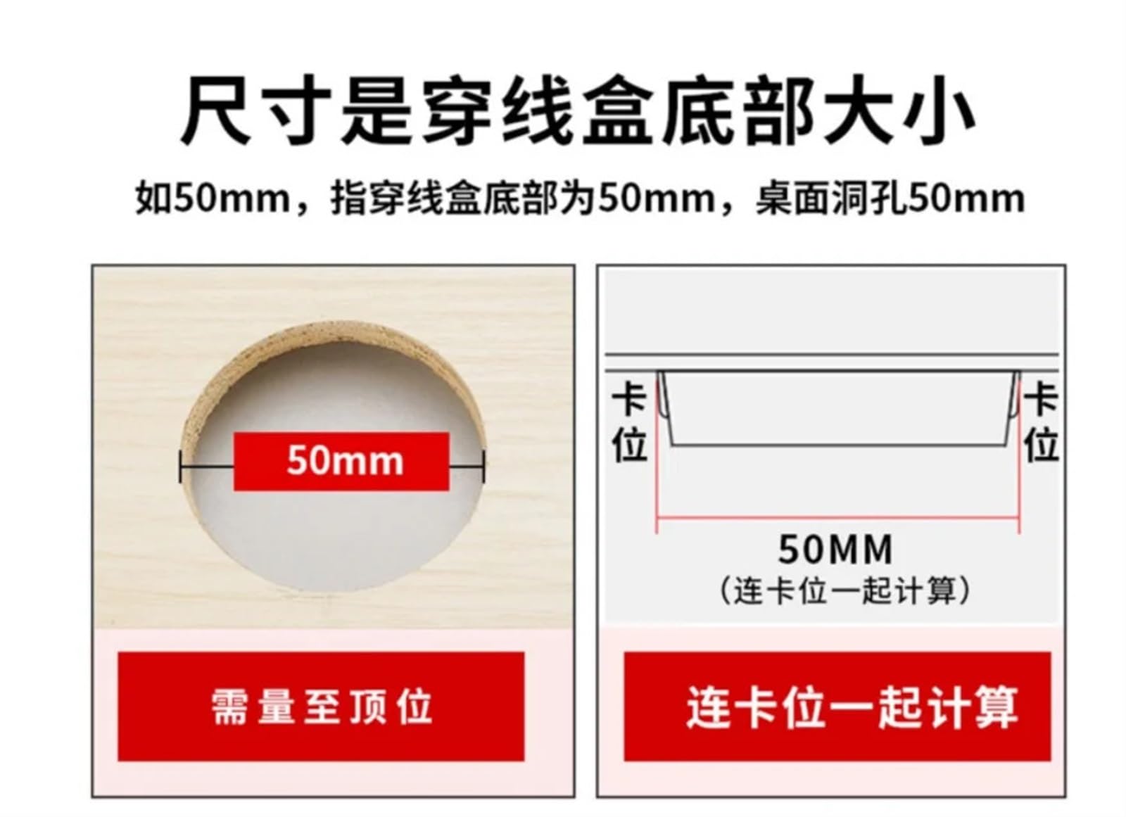 Gommino Per Cavi Da Scrivania Pratico copriforo for scrivania PC, passacavo for cavi, da ufficio, porta di uscita, scatola di linea di superficie for mobili for la casa, ferramenta Passacavi Scrivania