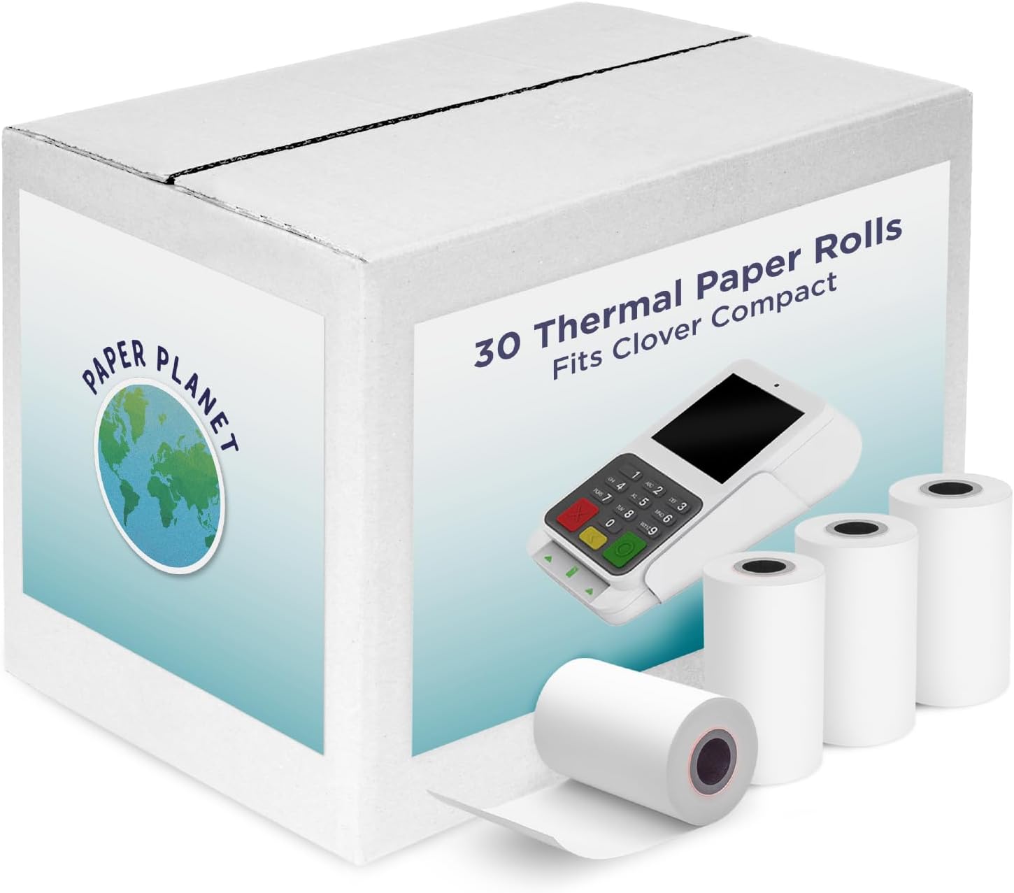 PaperPlanet Thermal Receipt Paper for Clover Compact | 30 Rolls