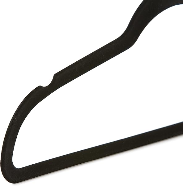 Amazon Basics Velvet Suit Hangers - 30-Pack, Black - 3