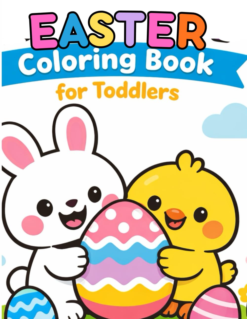 Easter Coloring Book for Toddlers: Simple Easter Coloring Pages for Toddlers Ages 2–4