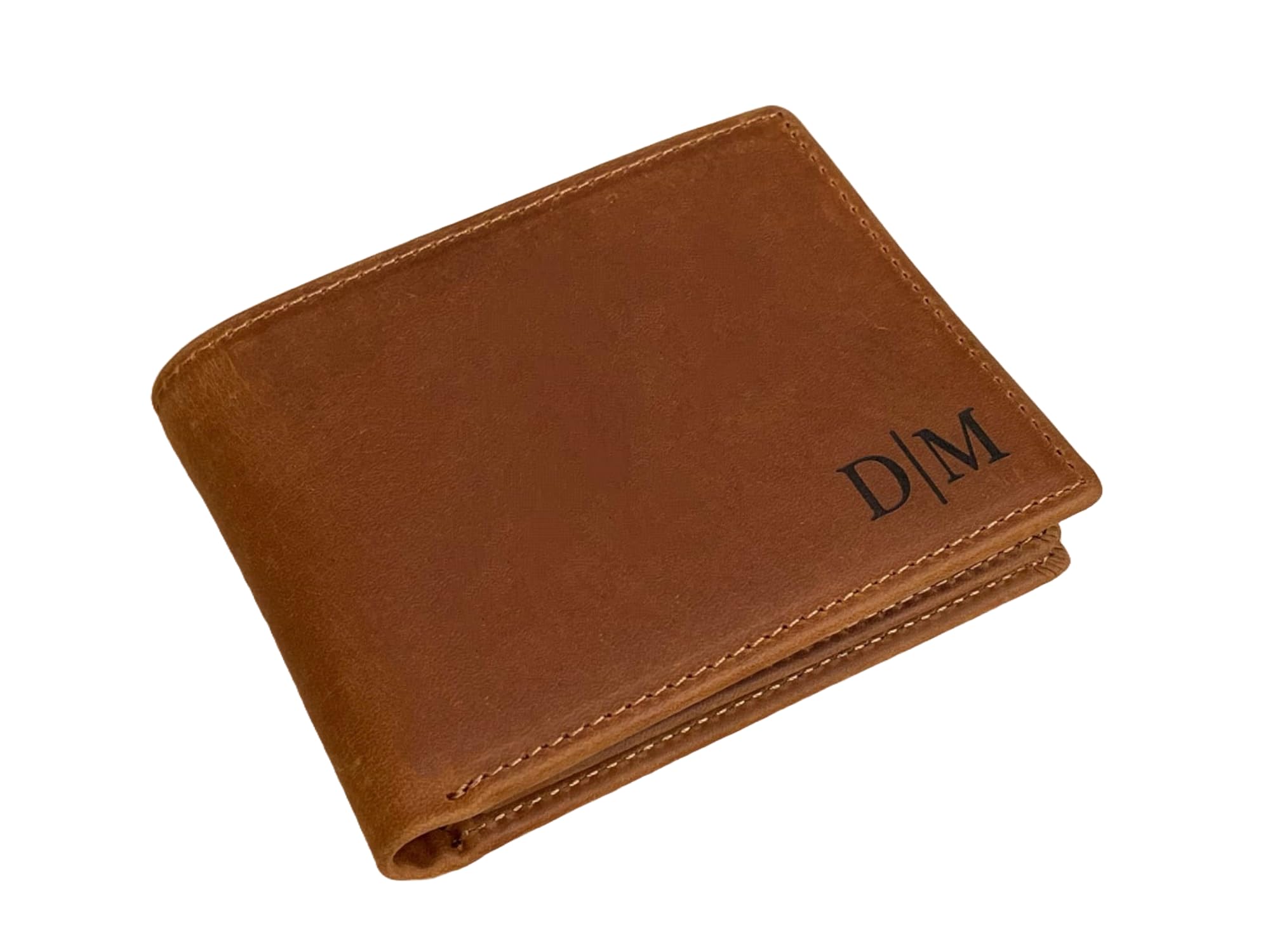 Personalized Leather Wallet for Men, Custom Wallet with Monogram/Initial/Name, Customized Engraved Wallet for Him, Dad, Husband, Son, Grandpa,