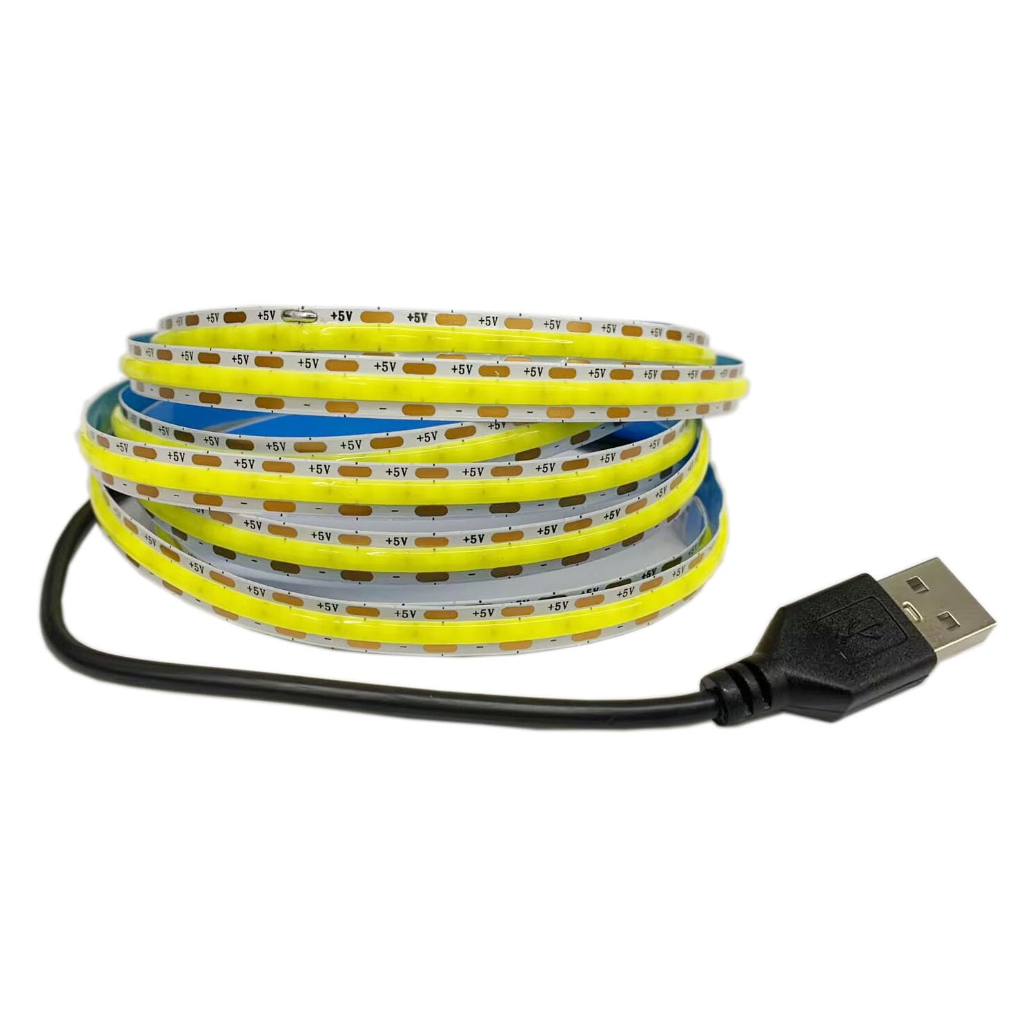 TOPXCDZ 5 V USB COB Led Streifen Licht cool weiß 300 Leds flexible Band DC Nacht Lampe TV Hintergrundbeleuchtung Wohnkultur für Schlafzimmer, Unterschrank, Küche (Cool White, 3M)