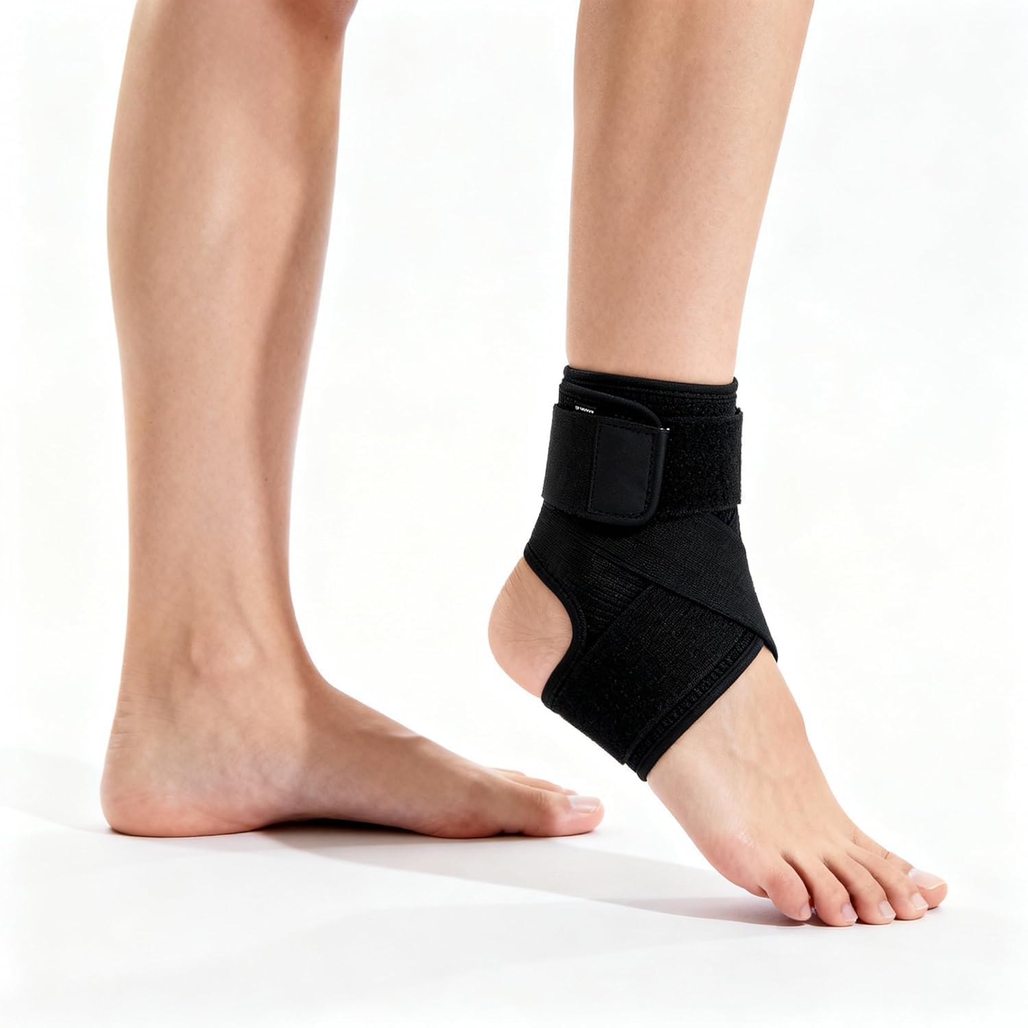 Ankle Support Compression Brace, Pain Relief & Recovery, Protection Guard for Gym, Running, Injuries, Sports, Black 2