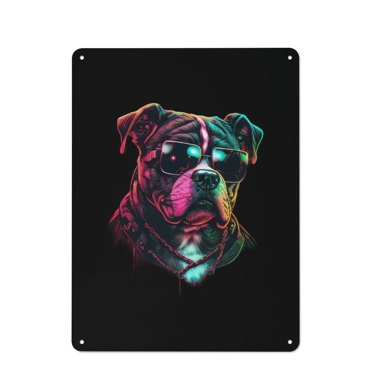 For Garden Room Or Summerhouse, Boxer Dog Rustic Tin Sign 40x30cm, Tin Sign Wall Decor for Garden Rooms And Summerhouses