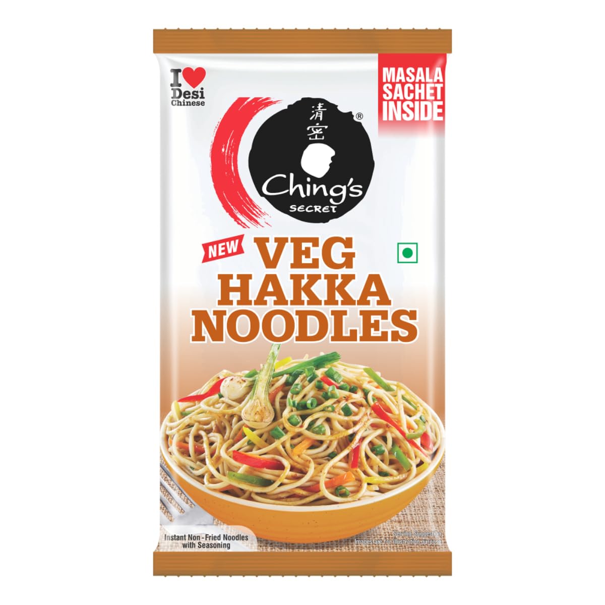 Ching’s Secret Hakka Noodles with Masala - 140g, Complete Hakka Noodle Kit (Serves 2)