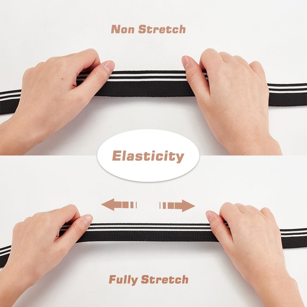 20 cm x 1 m elastische manchetten geribbelde randen voor het naaien van