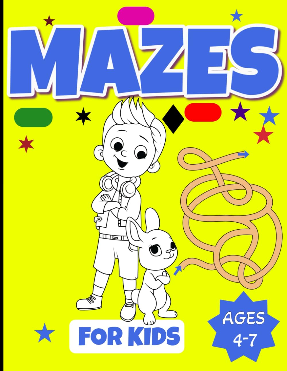 Mazes for Kids Ages 4-7: Maze Activity Book For Kids