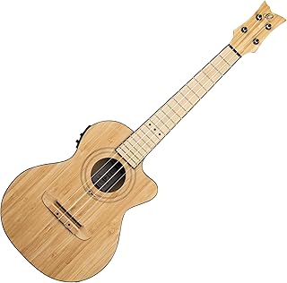 Ortega Guitars Tenor Ukulele Elektro-Akustisch – Bamboo Series – Inklusive Gigbag – Bambus, Natur (RUNAB-TE)