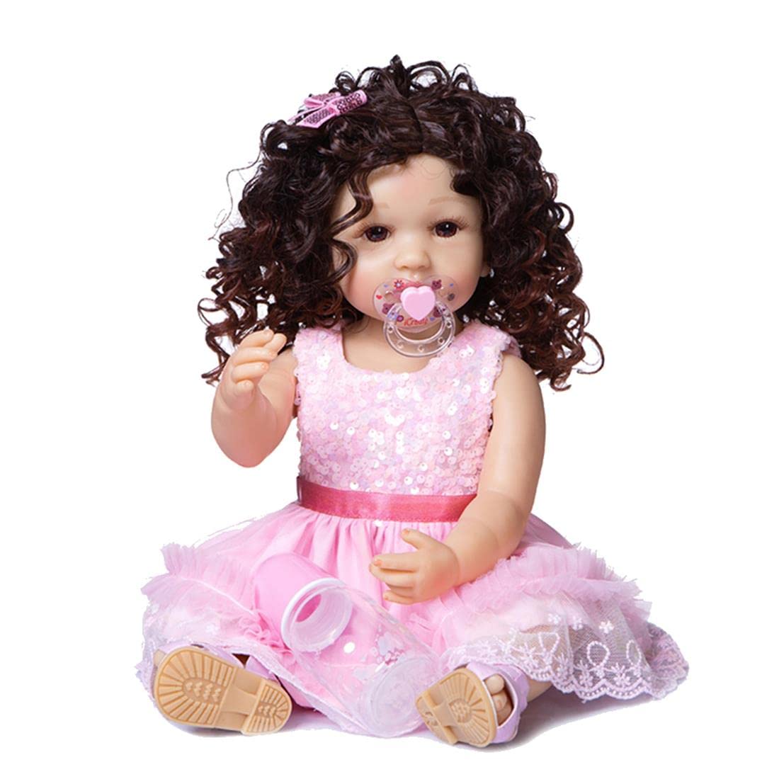 HKOEBST 22 Inch Rebirth Doll Full Body Rebirth Toddler Princess All Glue Water-In-Water Doll,Fashion Girl Doll