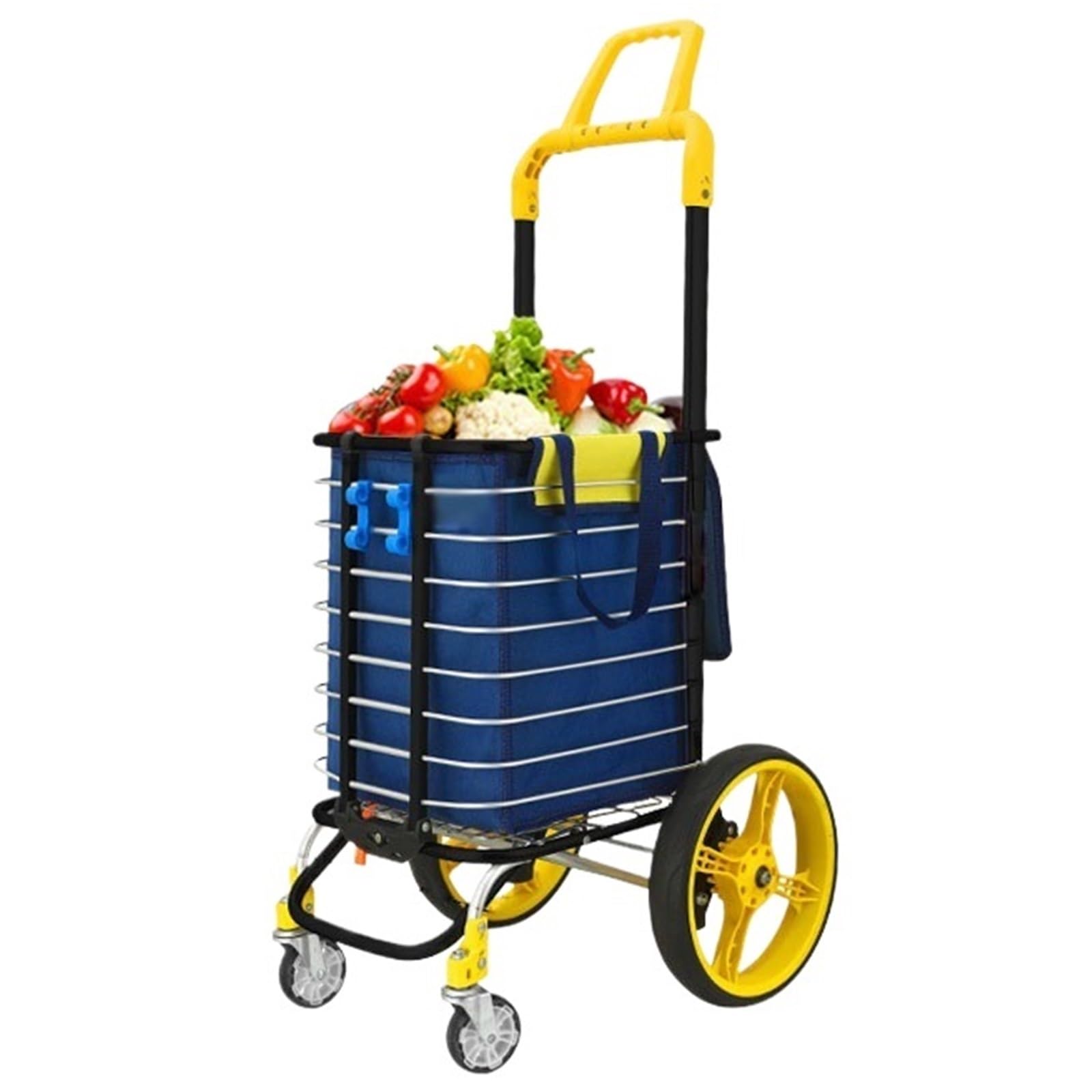 Chariot de courses portable pour monter les escaliers sans effort chariot pliable noir