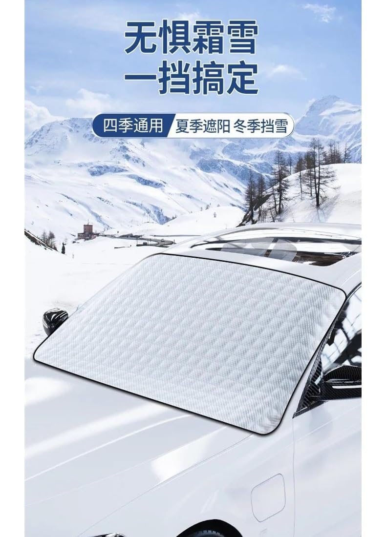 Housse de Protection pour Pare-Brise Couverture Universelle De Pare-Brise De Voiture Couverture De Neige Imperméable Anti-Gel Protection Contre Le Gel Accessoires Protection Pare Brise Hiver