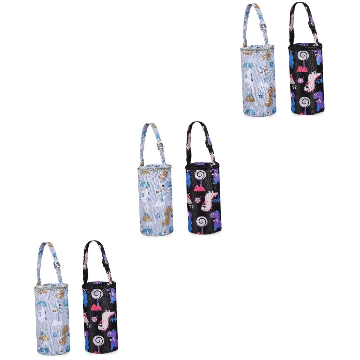 STOBOK 6piezas Bolsas Térmicas para Biberones Diseño y Patrón De Dibujos Animados Bolsa Aislante para Transporte De Leche Materna para Paseos y Viajes