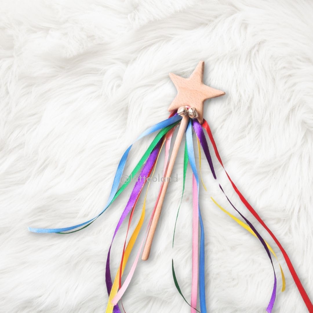 Lattooland Wooden Wand | Wizard Wand | Star Wand | Fairy Wand for Kids | Pretend Play Toy for Children | Birthday Return Gifts (B0CWMVZ34K) Amazon Price History, Amazon Price Tracker